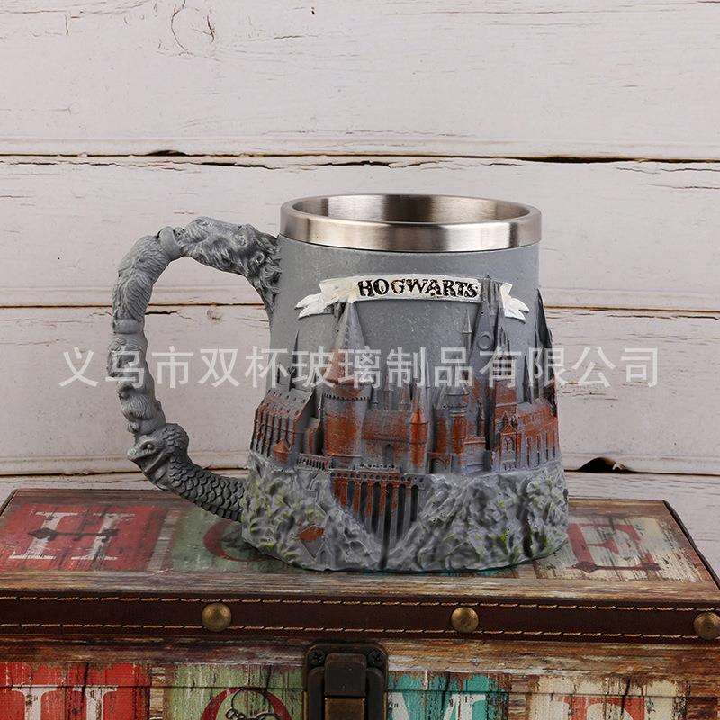 创意异形电影学院周边收藏杯子大容量不锈钢马克杯雕刻个性啤酒杯图片