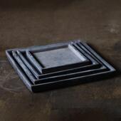 水泥托盘花器圆形加厚家居室内方形花盘底座简约风