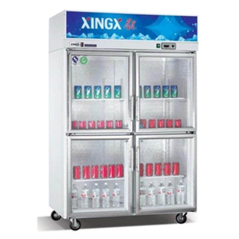星星双门饮料柜立式水柜便利店超市冷柜保鲜冷藏展示冰柜商用冰箱