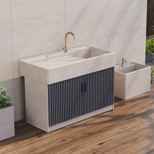 天然大理石户外庭院洗衣池室外洗漱池洗衣槽花园洗手一体洗脸台盆