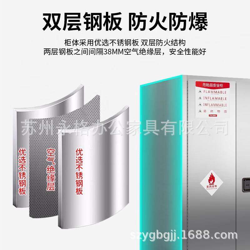 304不存钢防爆柜安全柜化学品险品锈工业防火JRN柜易燃液体储危柜