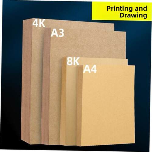 A3 A4 Kraft Brown Paper Craft Thick Cardboard DIY Making120g