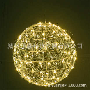 球圣诞节圆球吊商场艺  铁丝灯饰装饰吊球艺铁铁圣诞饰用品灯造型