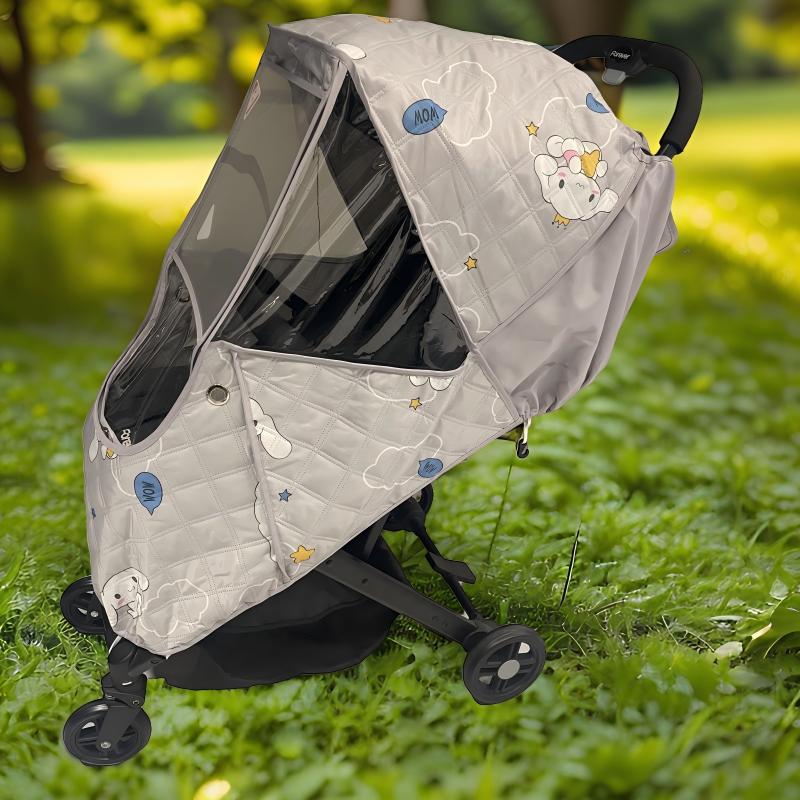 神器宝宝车儿童遛娃车防雨罩婴儿推车挡风罩冬防风罩档风罩通用款