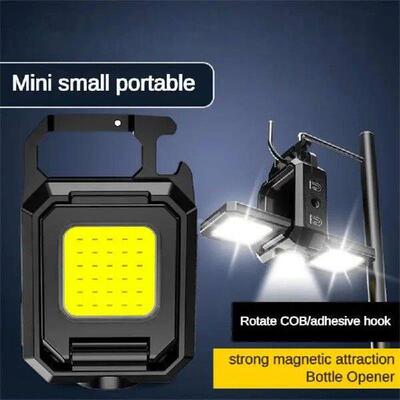 Flashlight Keychain Light With Beer Wrench TYPE-C Mini COB