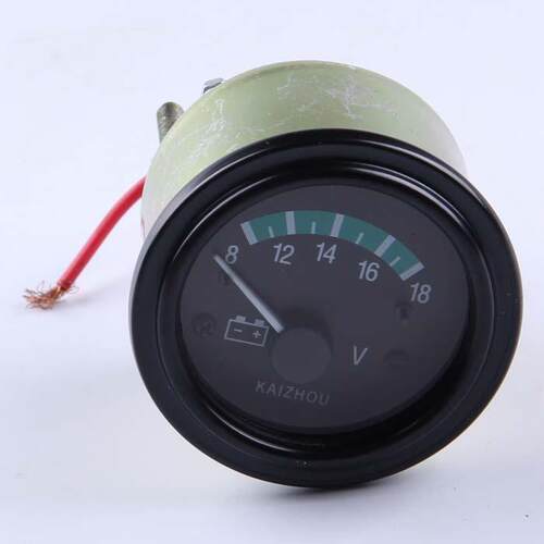 柴油机电池直流电压表 蓄电池电压表55MM 12V/24V 带灯 KZ