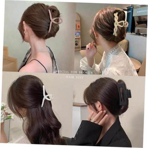 发夹Hot Sale Solid Color Claw Clip Large Barrette Crab Hair