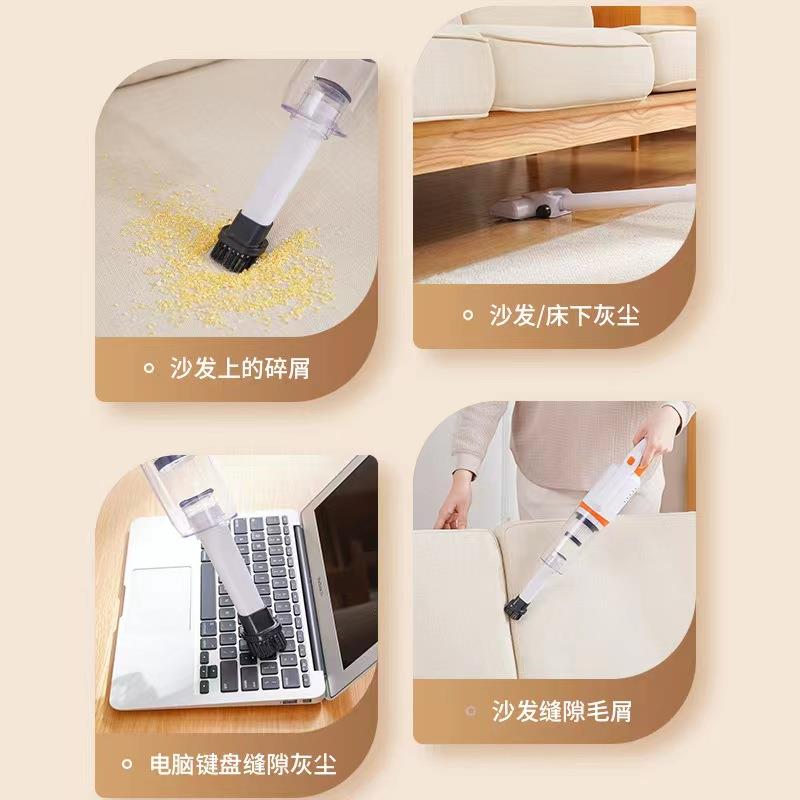 新款直销无线吸尘器充电小型家用办公手持大吸力静音除螨仪车载拖