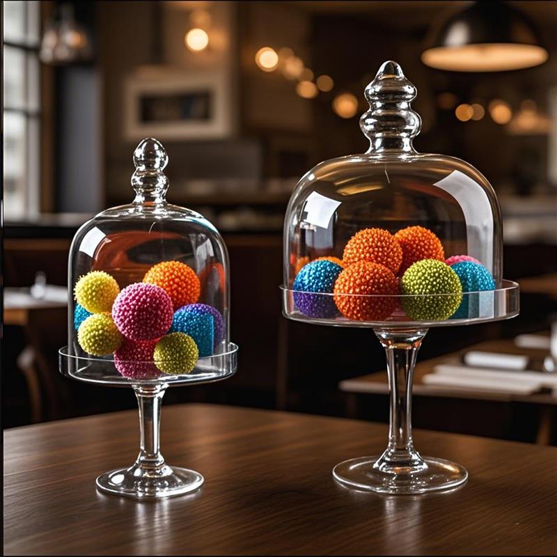 欧式玻璃糖果罐非密封糖缸酒店装饰摆件甜品台展示瓶创意储物罐子