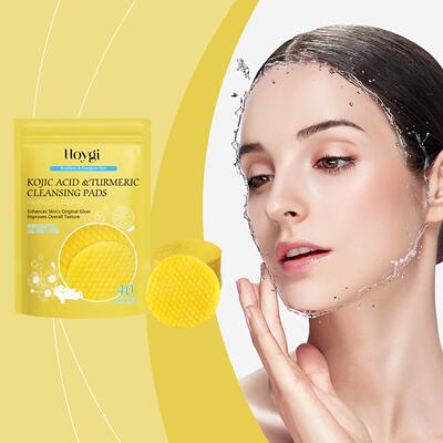 HOYGI Turmeric Kojic Acid Cleansing Pads - Gentle Exfoliatin