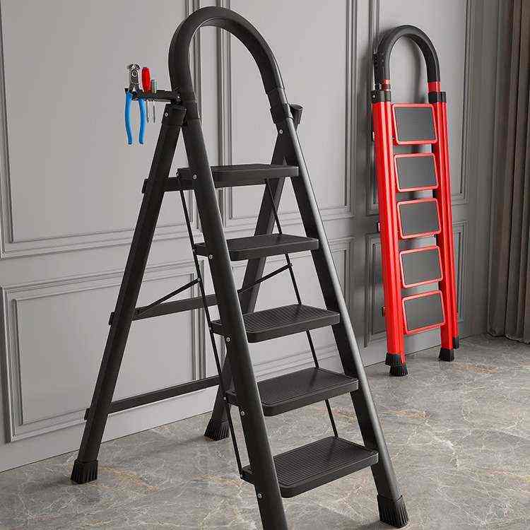 梯子家用折叠梯加厚室内多功能人字四五步梯安全伸缩小型便携收纳