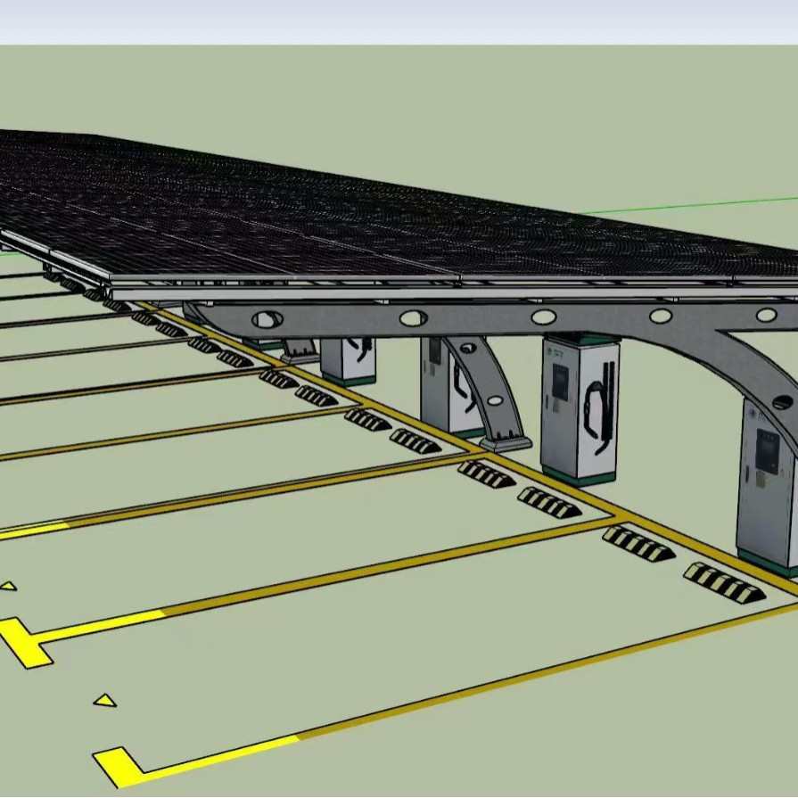 新能源大型膜结构停停车场光伏车棚汽车棚批发厂家车棚钢板钢架车
