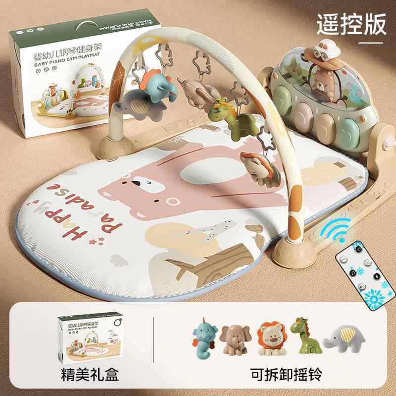 正品婴儿健身器脚钢踏琴婴幼儿神器架宝宝乐躺着看的玩具床头音铃