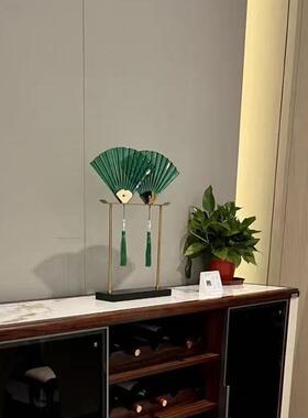 新书中式玻璃扇形装饰件A0210酒店玄别墅售楼处展厅关柜样板间软