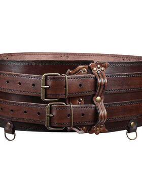 Medieval Larp Adventurer Harness Belt Viking Leather Waist A