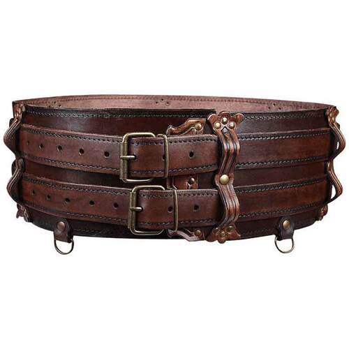 Medieval Larp Adventurer Harness Belt Viking Leather Waist A
