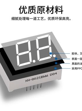 厂家货源0.36寸led数码管高亮显示单色88两位显示屏超高亮