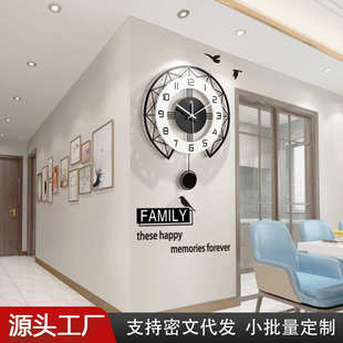 个性 北欧钟表挂钟客厅家用时尚 创意大气时钟简约现代表艺术石英钟