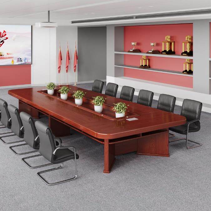 洽谈桌条形桌椅简约现代办公家具开会洽谈桌会议室长条桌