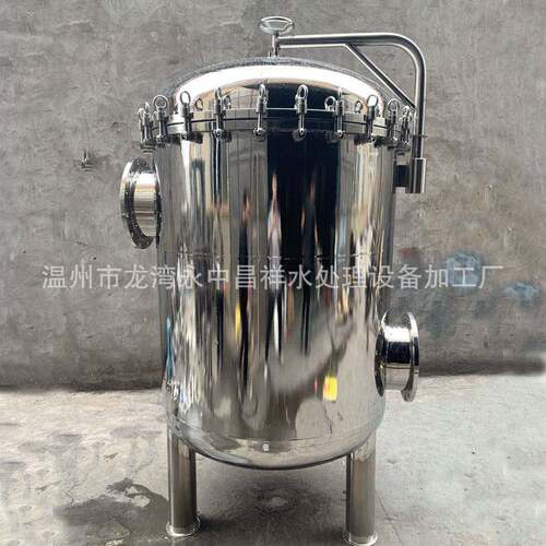 河水污水工地废水过滤大流量640吨DN300法兰16袋2号袋式过滤器