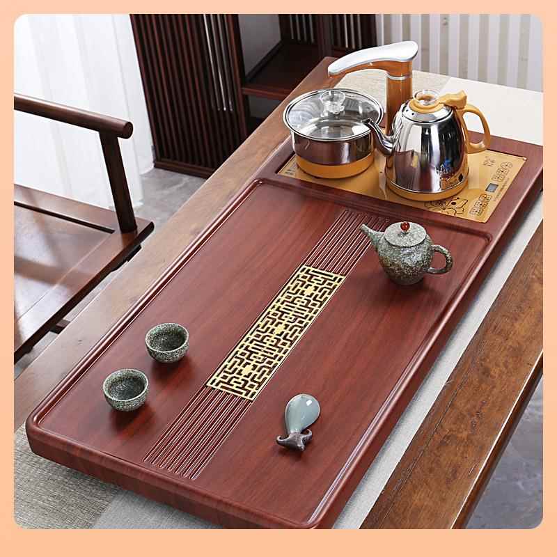 ?茶盘实木黑檀木台一体全自动F$p$%px}茶电木款茶茶套具装家用简