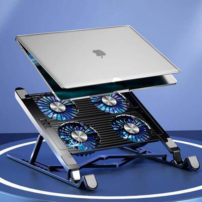 Laptop Cooling Stand with Speed Fan, Adjustable Height