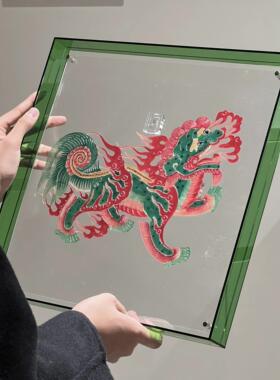 皮影装饰画传统非遗文化手工制作新中式挂画创意软装摆件乔迁礼物