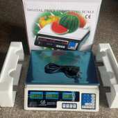 209电子台秤摆摊卖菜商用台秤24键电子厨房称 小型水果计价秤40kg