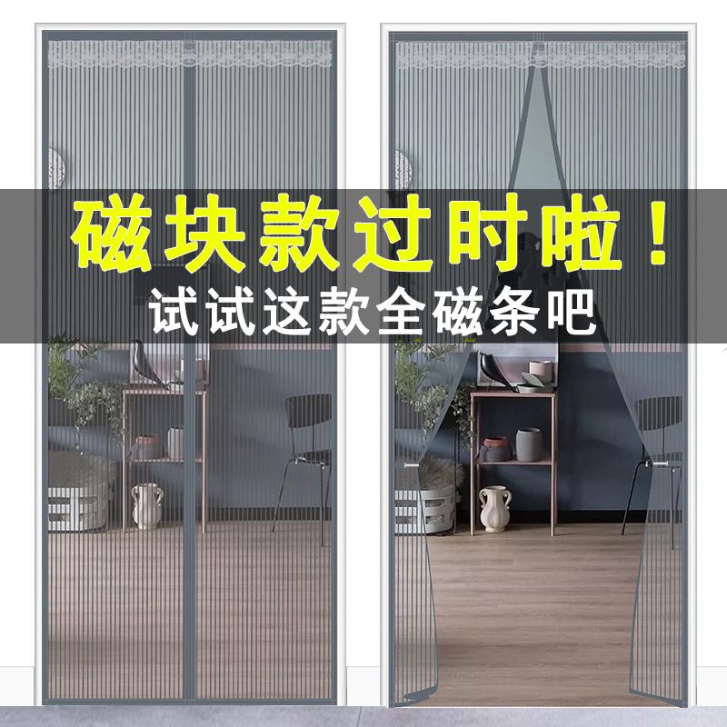 F防蚊子纱门夏天房门入户门磁铁防蚊门帘 磁性帘电梯口纱门帘纱