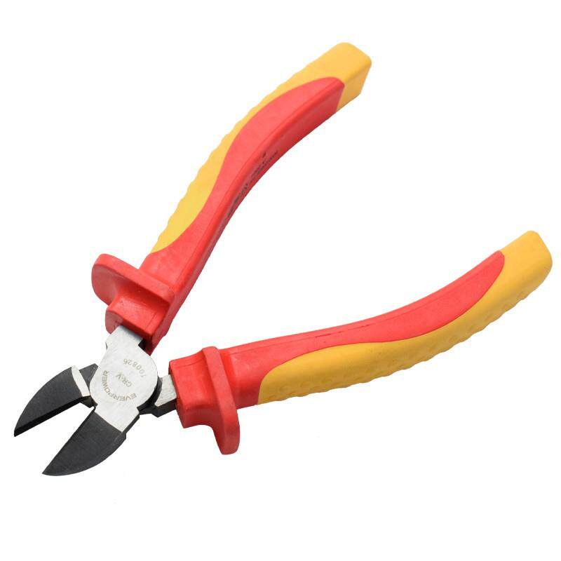 艾威博尔(EVER POWER)100826双色柄VDE绝缘斜嘴钳钢丝钳老虎钳6”