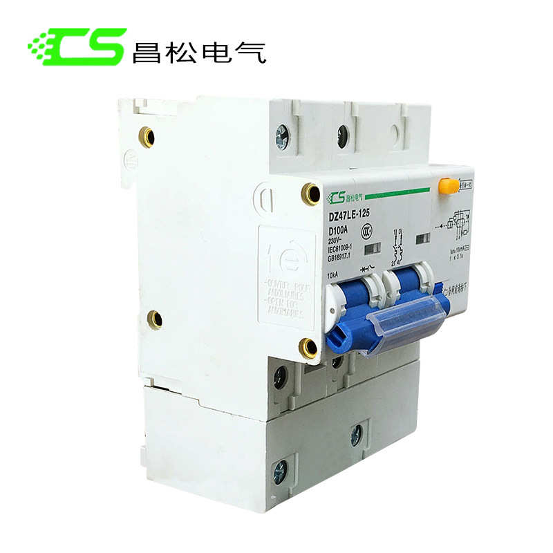 交流断路器dz47LE-125漏电保护器 2p125a小型断路器dz47le-100