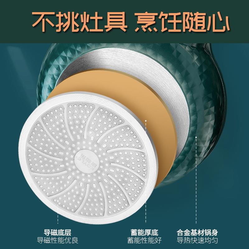 铝合金锅家用炒菜厨具锅具压铸煎锅麦饭石平底炒菜不粘锅26/28/30