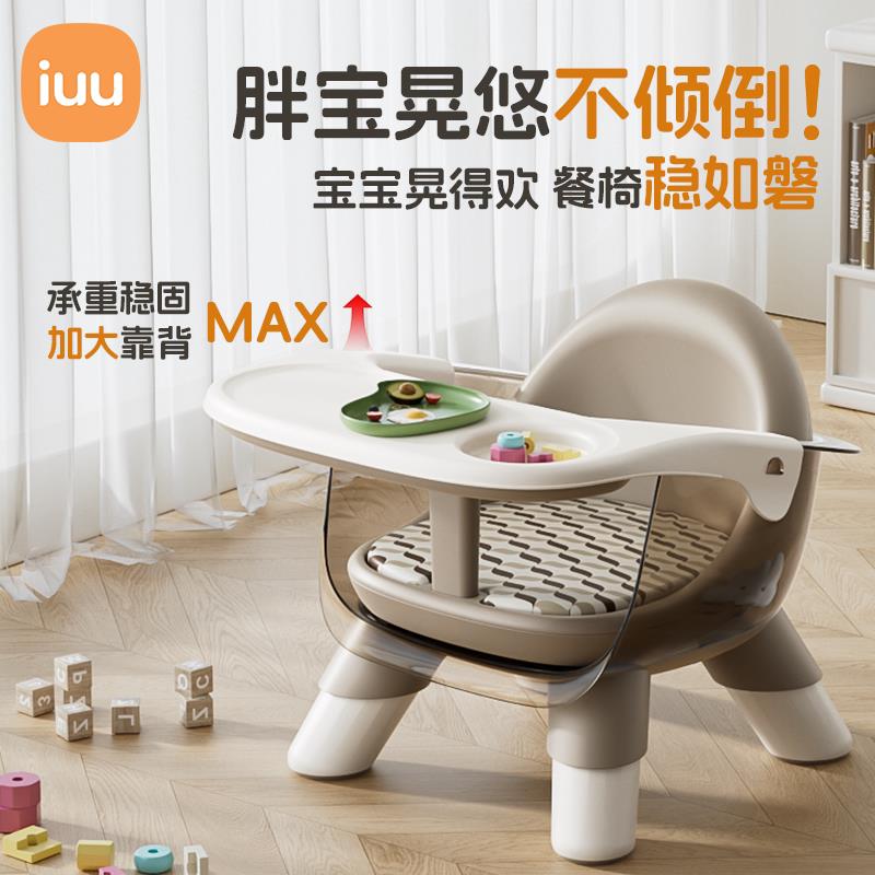 IUU儿童凳子婴儿叫叫椅家用小板凳宝宝吃饭餐椅靠背座椅矮餐桌椅