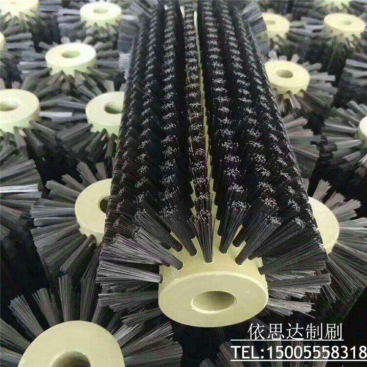订制抛光磨料毛刷轮覆面机毛扫辊刷电机配套尼龙空心毛刷辊轮刷子