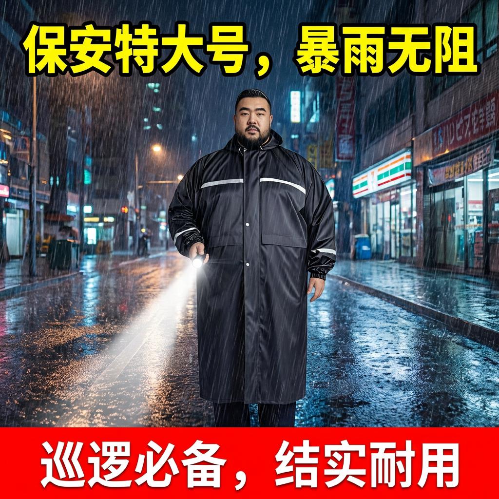 雨衣外送骑手单人全身中长版防特大暴雨大尺码特大号加胖户外雨披