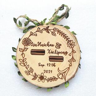 新款定制木创意对求戒盒婚钻戒盒婚礼原系戒枕首饰收纳实森木戒指