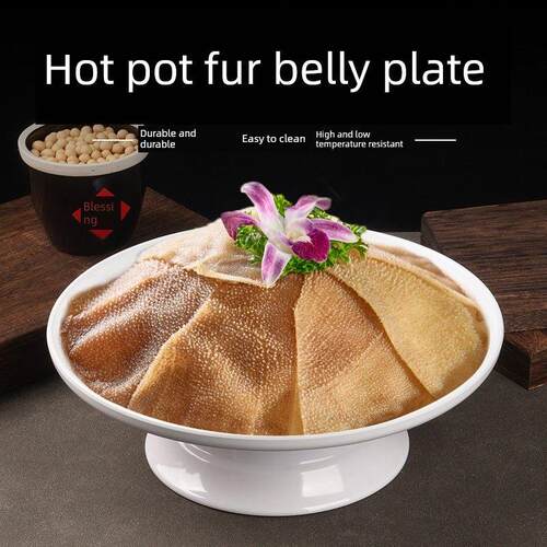 四川重庆市井火锅店毛肚腰片雪花牛肉肥牛涮羊肉商用冒烟干冰盘子