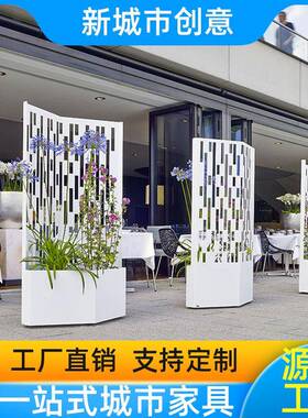 阳台铁艺花盆室内外花槽花钵别墅小区广场商场酒店组合花箱