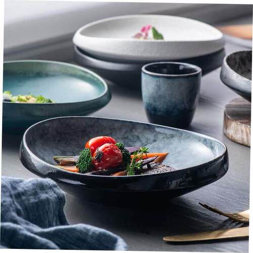 Ceramic plate big fish dish dumpling tray tableware plates