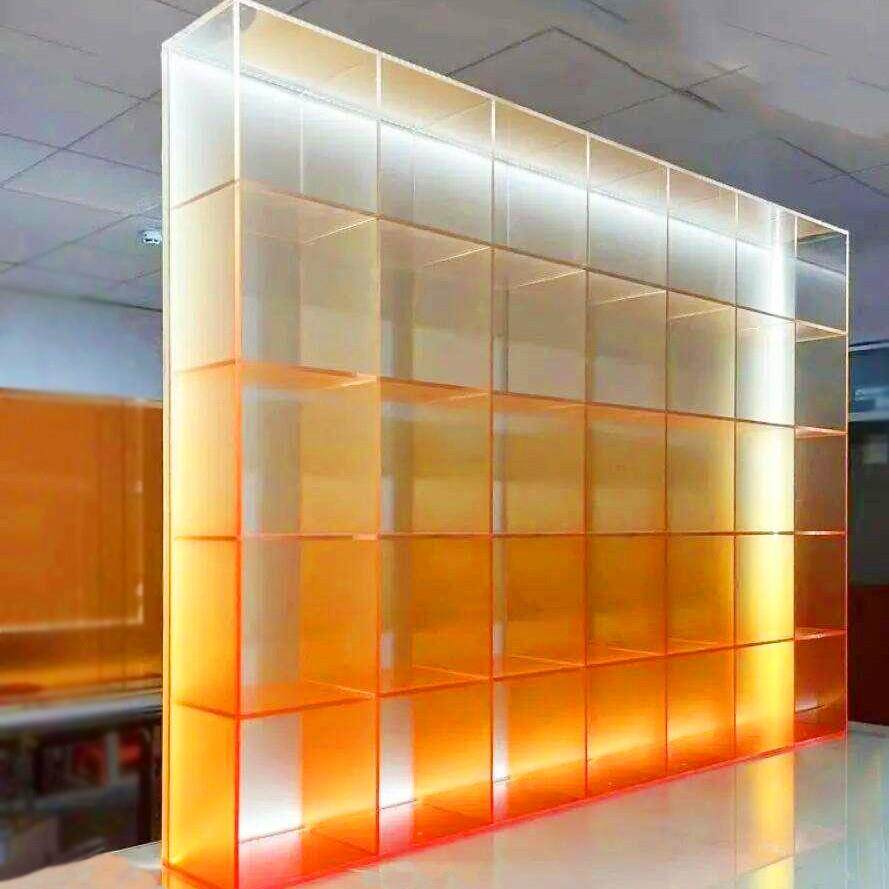 亚克力展柜彩色透明渐变有机玻璃展示架产品陈列架