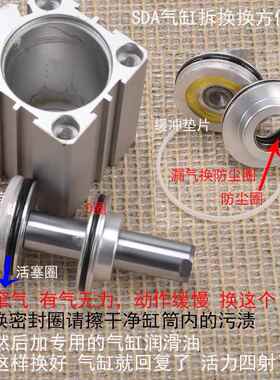 亚德客型SDA薄型气缸维修包修理包20 25 32 40 50 63SDAD/J/D/100
