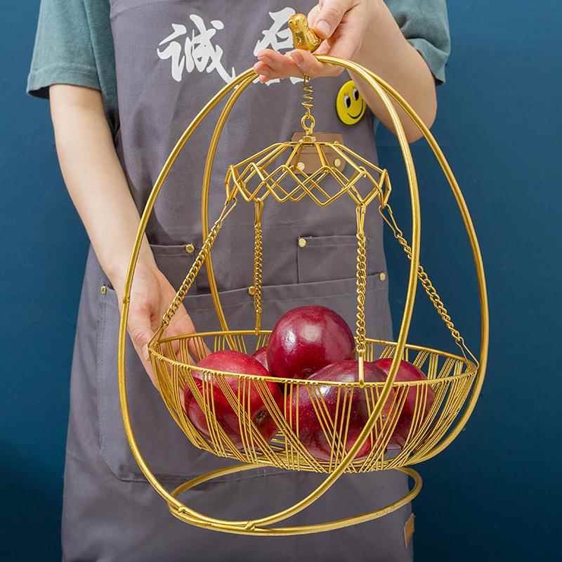 北欧水果盘创意现代客厅茶几摇晃水果托盘个性家用轻奢网红水果篮