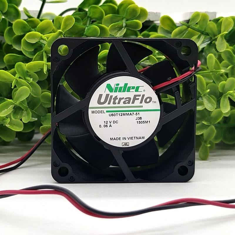 Nidec U60T12MMA7-51 6025 6CM厘米 12V 0.06A 静音散热风扇