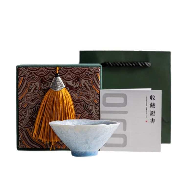 结晶釉斗笠杯茶杯主人杯单杯个人专用中式陶瓷高档个人专用茶杯