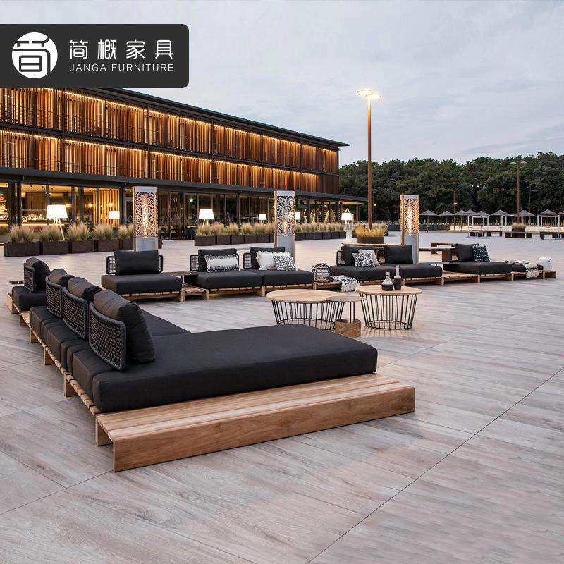 户外沙发庭院防晒防水藤椅沙发藤编家具休闲阳台小户型实木沙发椅