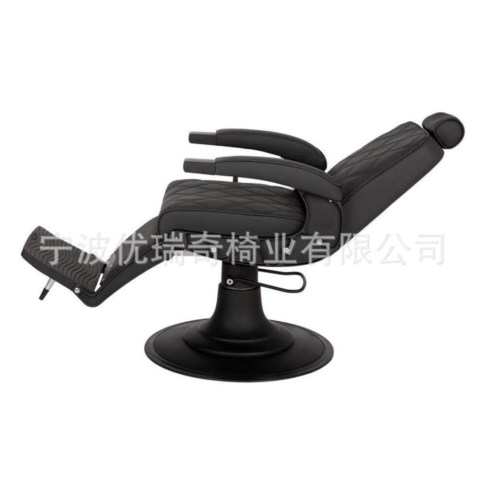 轻奢理发椅重金属油头椅可放倒沙龙椅旋转理发店专用座椅跨境