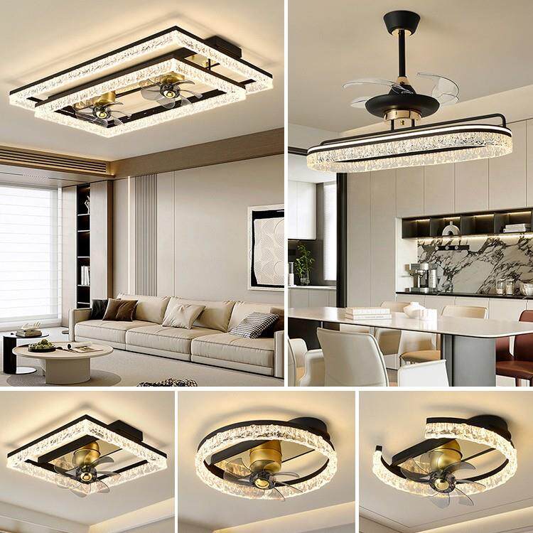 风扇灯2026新款客厅主灯意式轻奢一体吊扇灯餐厅卧室房间吸顶灯具