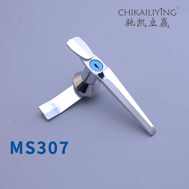 MS307开关柜门锁 配电箱电柜门锁 户外防水锁 锌合金把手锁执手锁