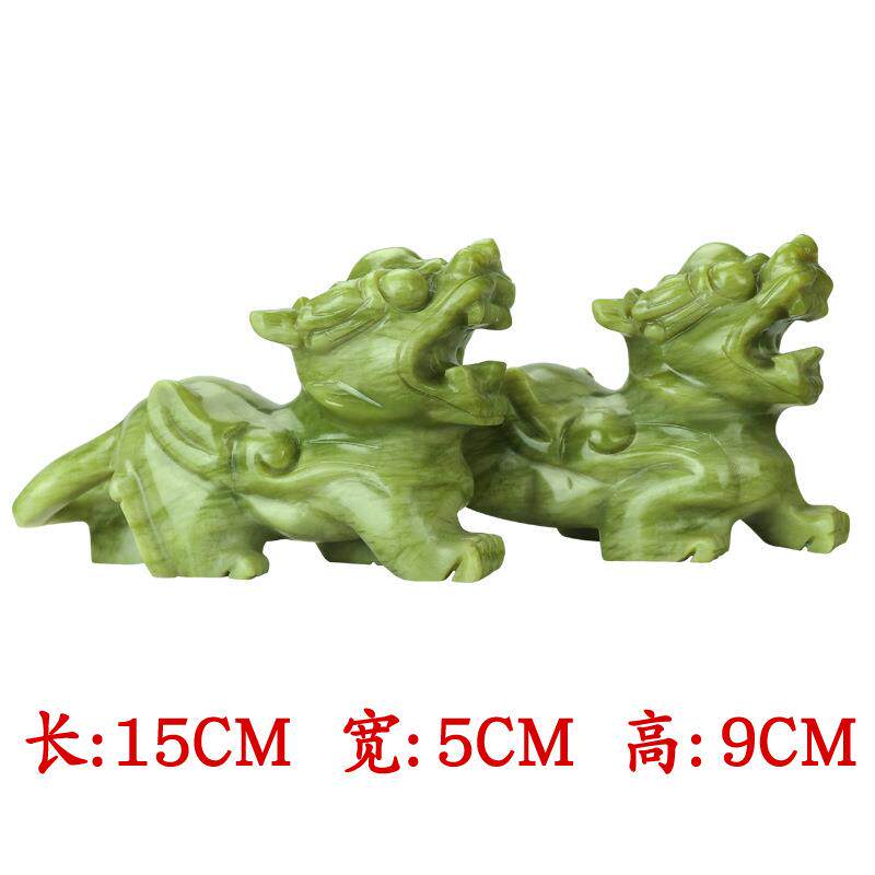 天然玉石小中大号玉石一对岫玉貔貅摆件工艺品开业摆设摆件