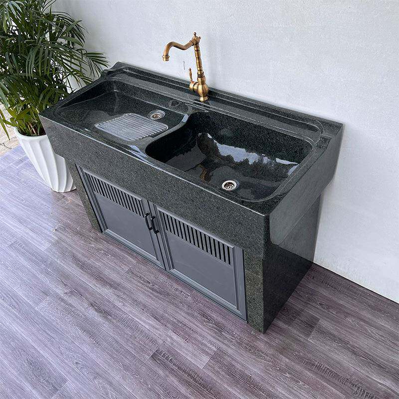 室外石材洗衣台带搓衣板阳台大理石洗衣池一体石头洗衣槽户外庭院